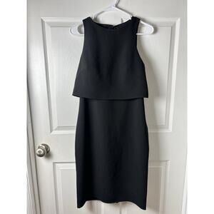 Rag & Bone Black Peek A Boo Back Sleeveless Old Money Country Club Dress Size S